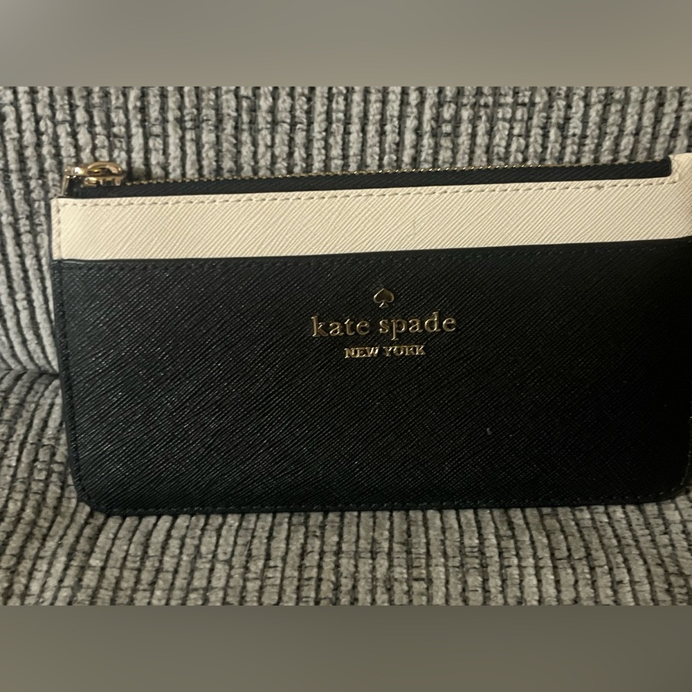 Kate Spade Black and Cream Pouch nwot